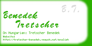 benedek tretscher business card